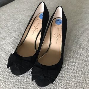 Jessica Simpson Black Wedges - LIKE NEW
